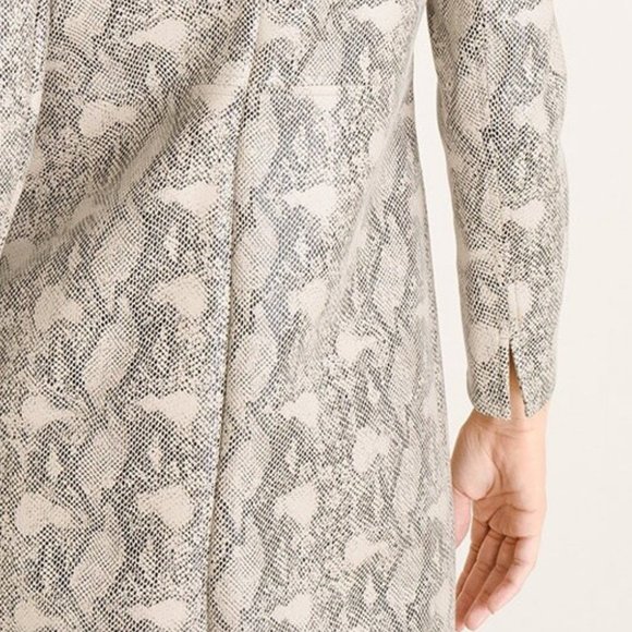 Chico's $169 Faux-Suede Snake-Print Topper Beige Tan 1 10 12 - Picture 9 of 10